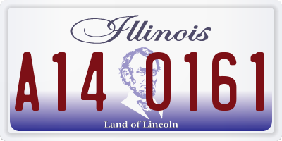 IL license plate A140161