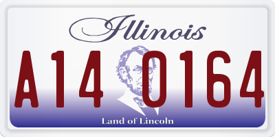 IL license plate A140164