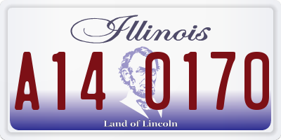 IL license plate A140170