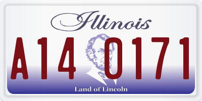IL license plate A140171