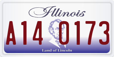 IL license plate A140173