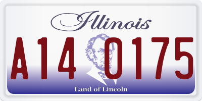 IL license plate A140175