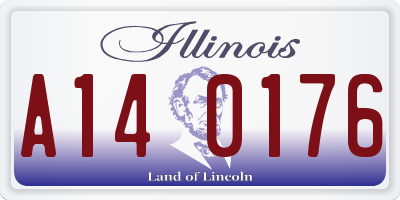 IL license plate A140176