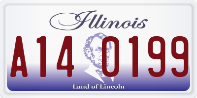 IL license plate A140199