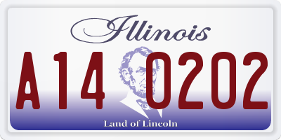 IL license plate A140202