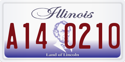 IL license plate A140210