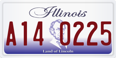 IL license plate A140225