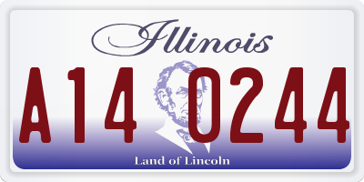 IL license plate A140244