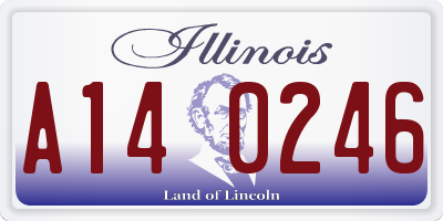 IL license plate A140246