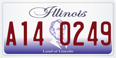 IL license plate A140249