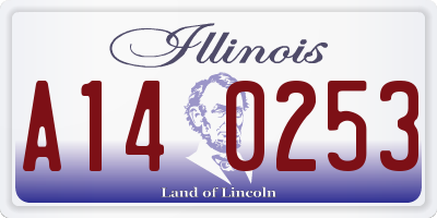 IL license plate A140253