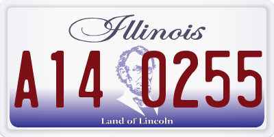IL license plate A140255