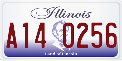 IL license plate A140256