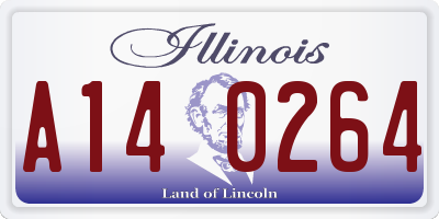 IL license plate A140264