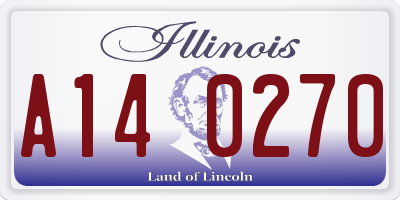 IL license plate A140270
