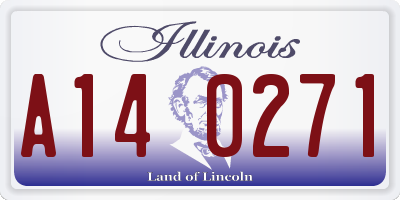 IL license plate A140271