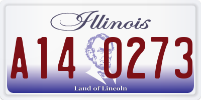 IL license plate A140273