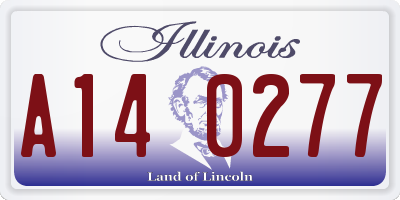 IL license plate A140277