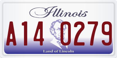 IL license plate A140279