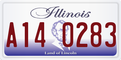 IL license plate A140283