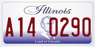 IL license plate A140290