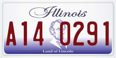 IL license plate A140291
