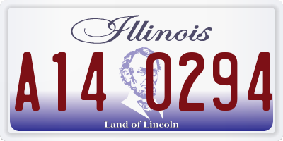IL license plate A140294