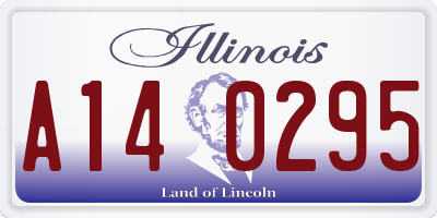 IL license plate A140295