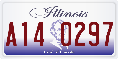 IL license plate A140297