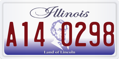 IL license plate A140298