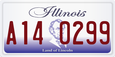 IL license plate A140299