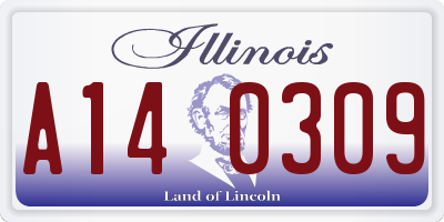IL license plate A140309