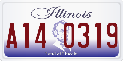 IL license plate A140319