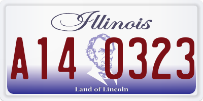 IL license plate A140323