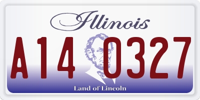 IL license plate A140327