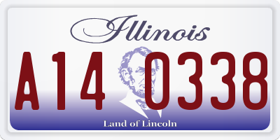 IL license plate A140338