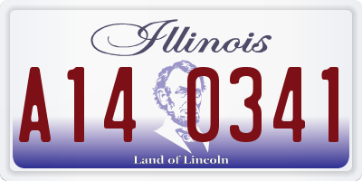 IL license plate A140341