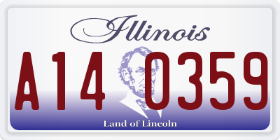 IL license plate A140359