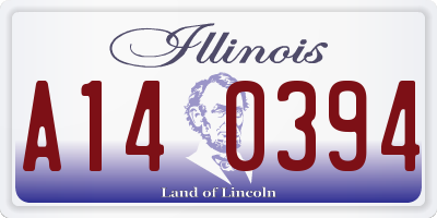 IL license plate A140394