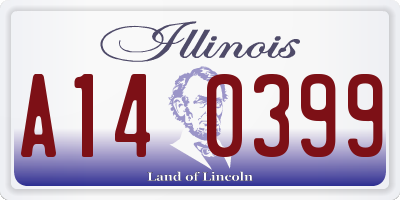 IL license plate A140399