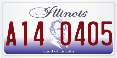 IL license plate A140405