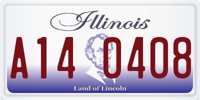 IL license plate A140408