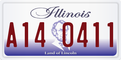 IL license plate A140411