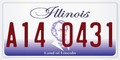 IL license plate A140431