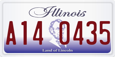 IL license plate A140435