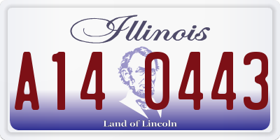 IL license plate A140443