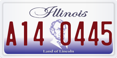 IL license plate A140445