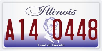IL license plate A140448