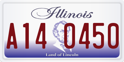 IL license plate A140450