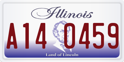 IL license plate A140459